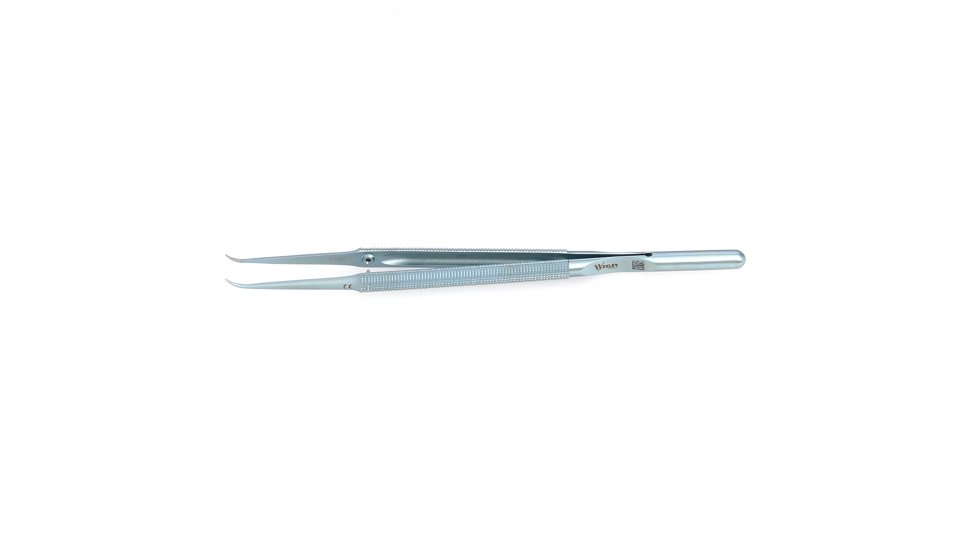 Micro Forceps - Curved 0.4mm tips w/TC coated tying platform