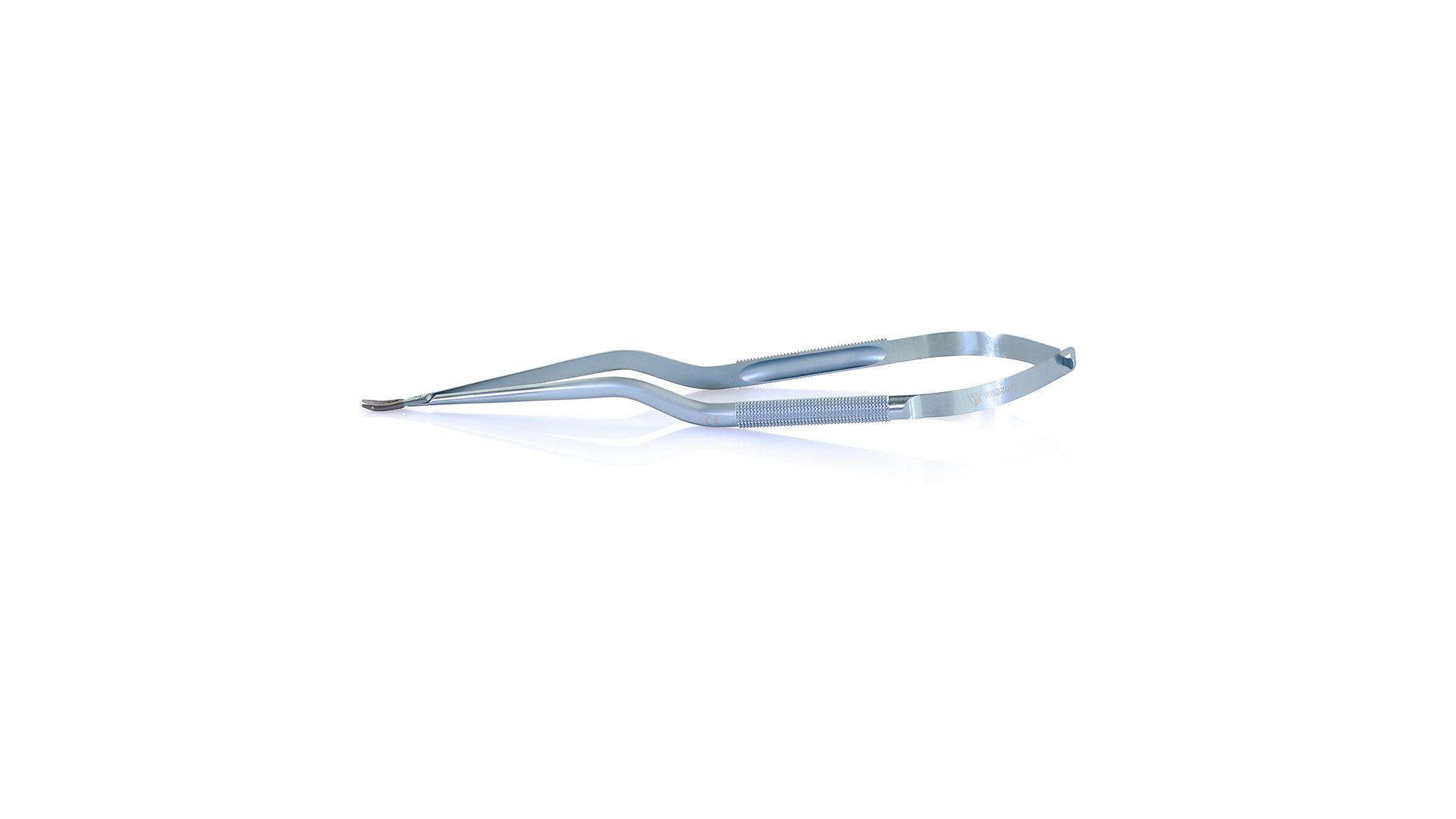 Micro Needle Holder - Curved up TC coated jaws