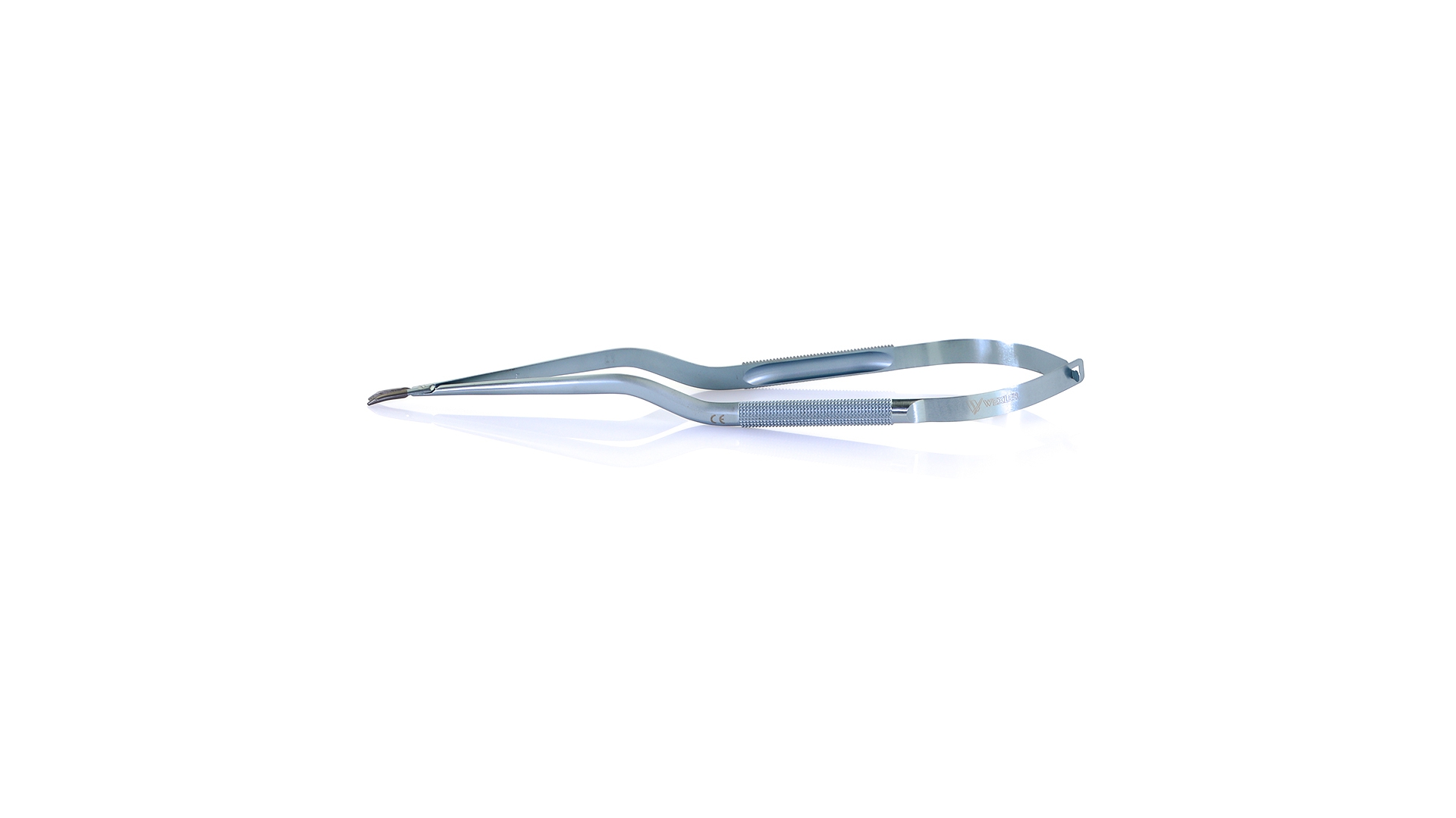 Micro Needle Holder - Curved down TC coated jaws