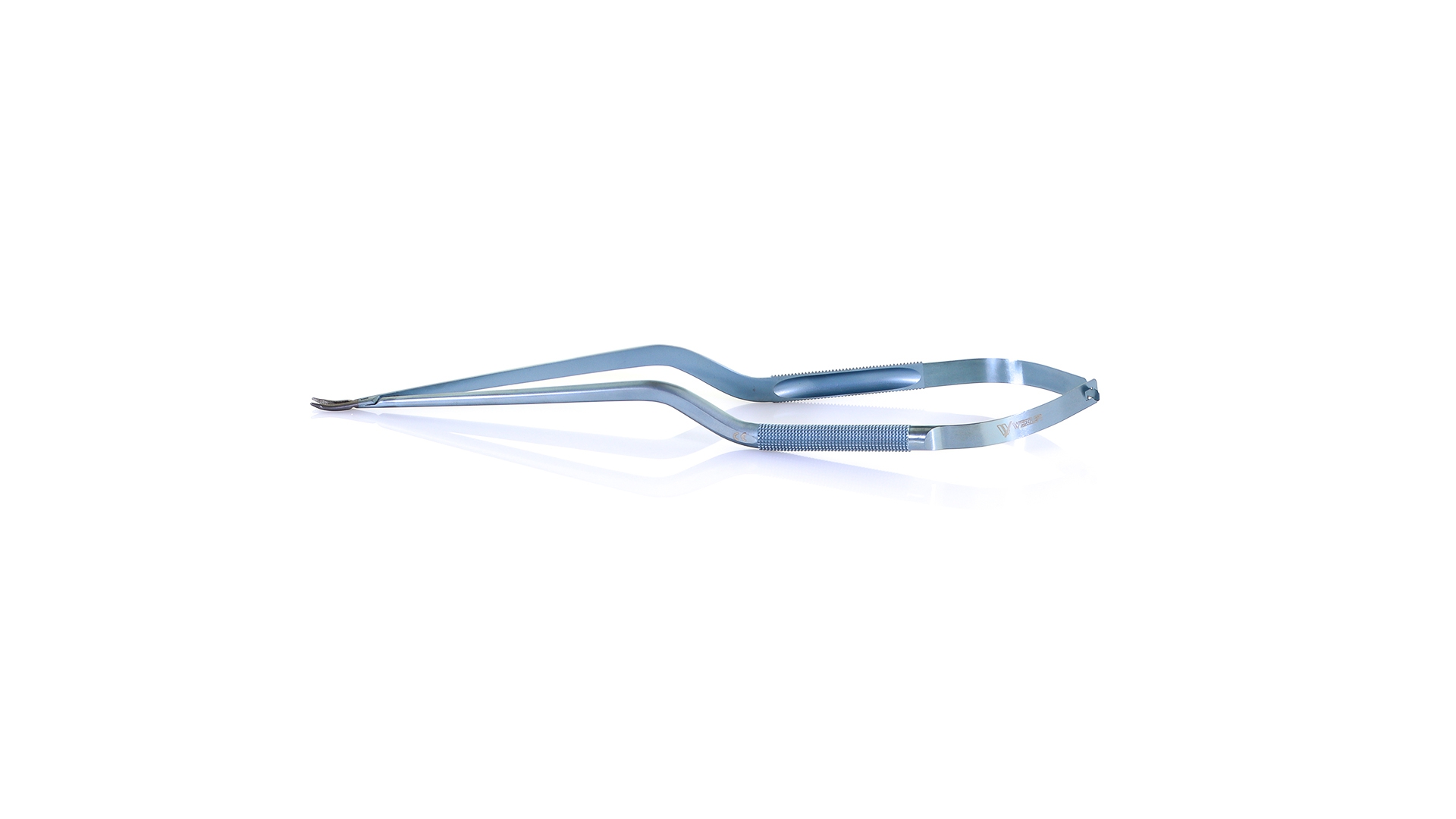 Micro Needle Holder - Curved up TC coated jaws