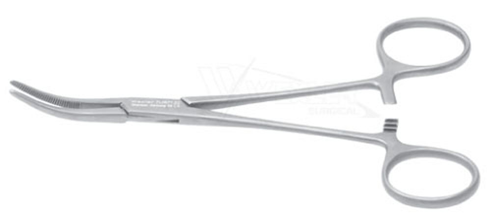 Kelly Artery Forceps - Curved serrated jaws, Stainless Steel, 5.5